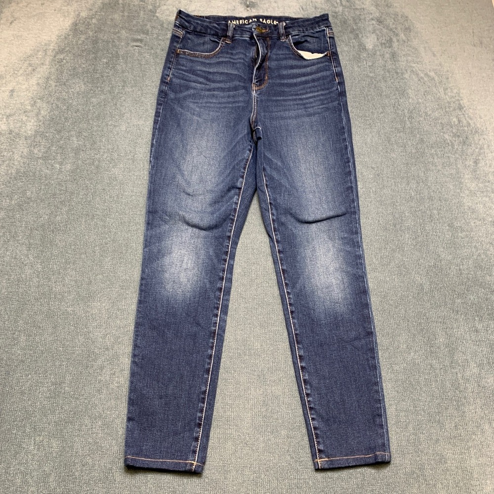 American Eagle Outfitters Next Level Stretch Jeans Womens 8R Blue Denim Zip Fly